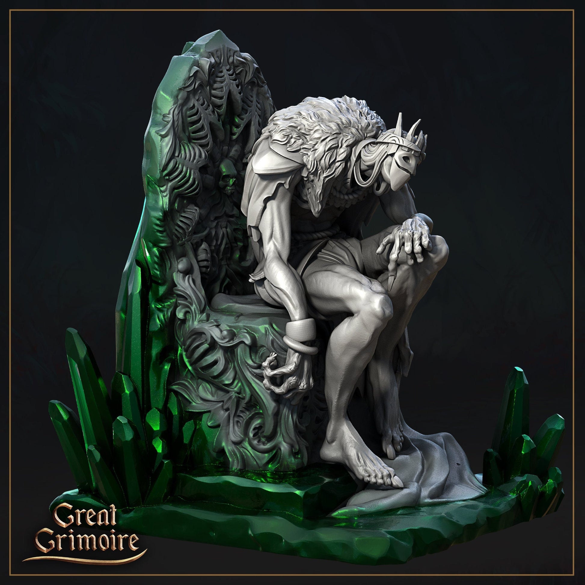 Emerald Wizard, Horror Oz | Veil of Emerald Dreams | Tabletop Gaming Miniature | Great Grimoire