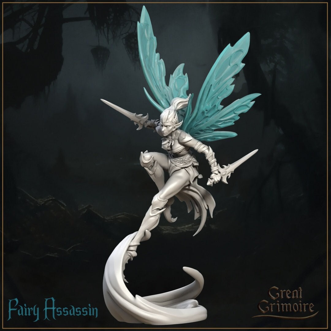 Fairy Assassin | Dark Metamorphosis | D&D Tabletop Miniature | Great Grimoire