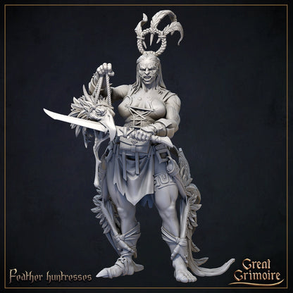Feather Huntress | Curse of the Celestial Children | D&D Tabletop Miniature | Great Grimoire