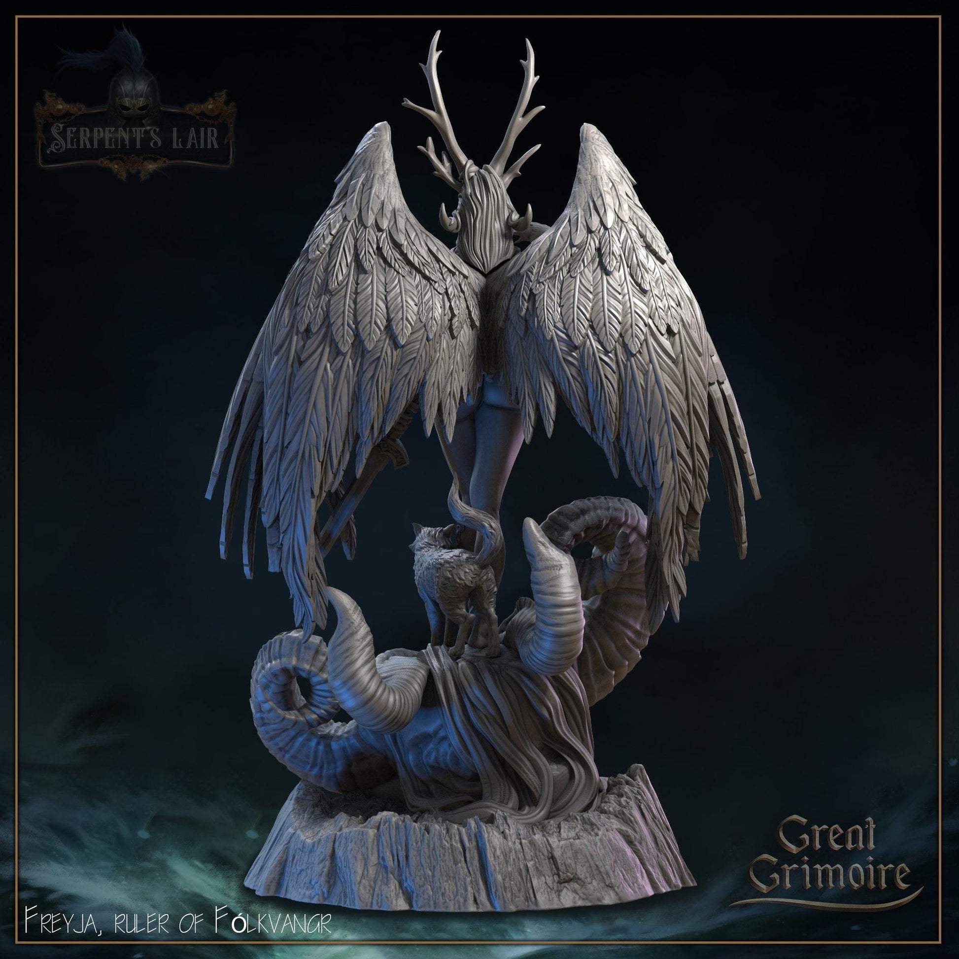Freyja, Ruler of Fólkvangr | Serpents Lair | Tabletop Gaming Miniature | Great Grimoire