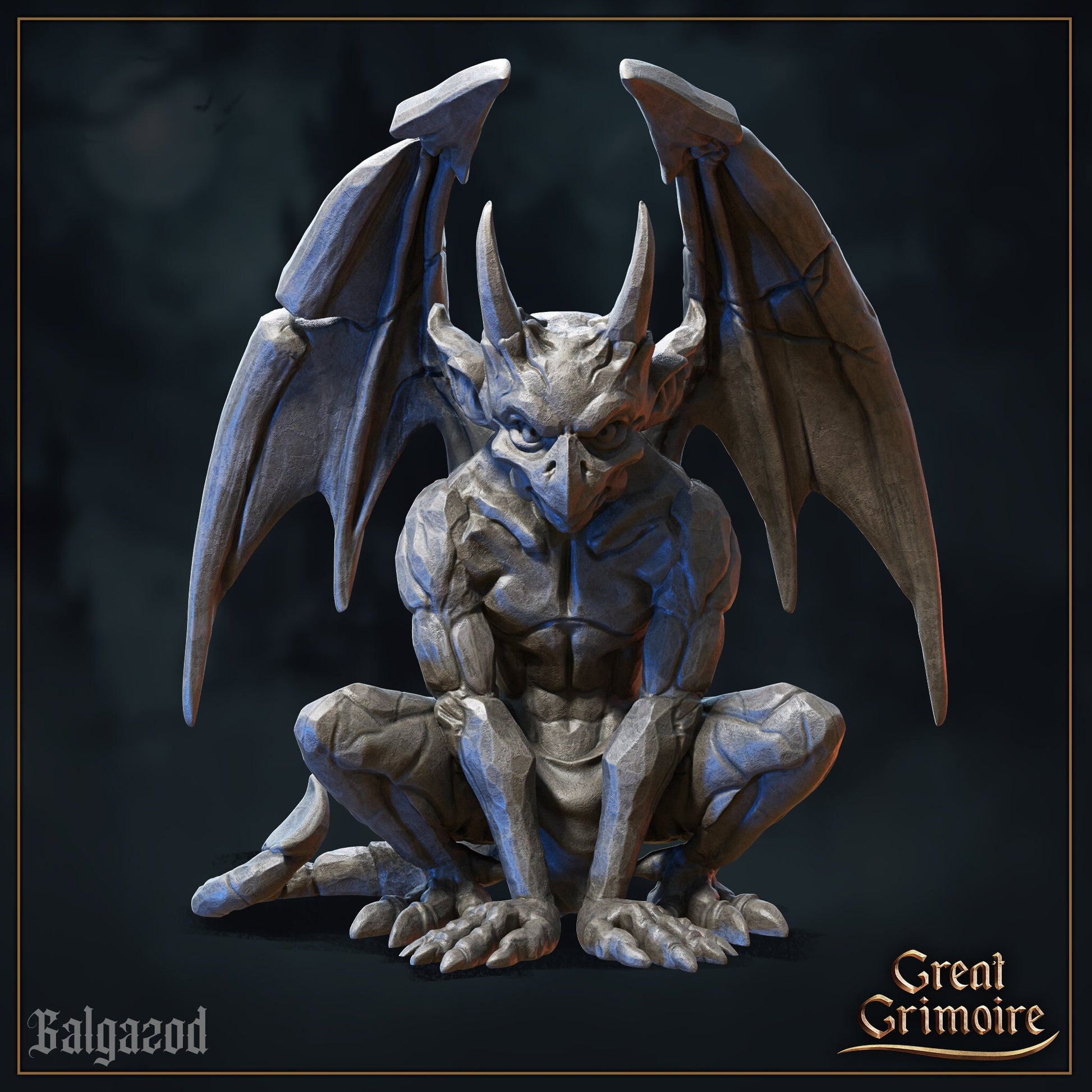 Gargoyles | Cursed in Stone | D&D Tabletop Miniature | Great Grimoire