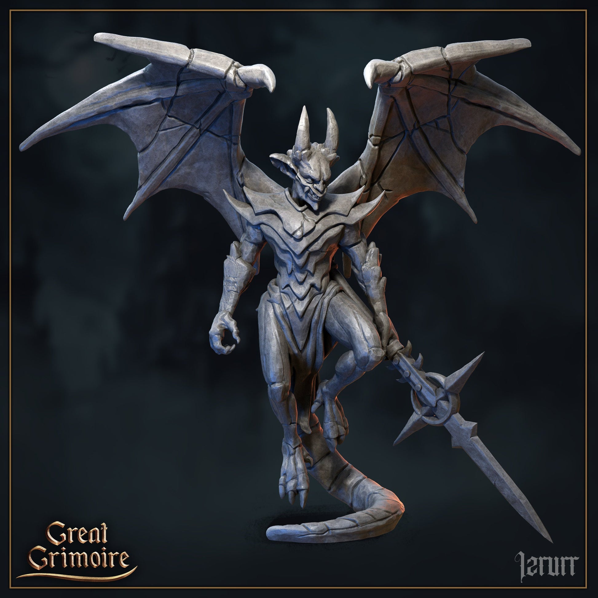 Gargoyles | Cursed in Stone | D&D Tabletop Miniature | Great Grimoire