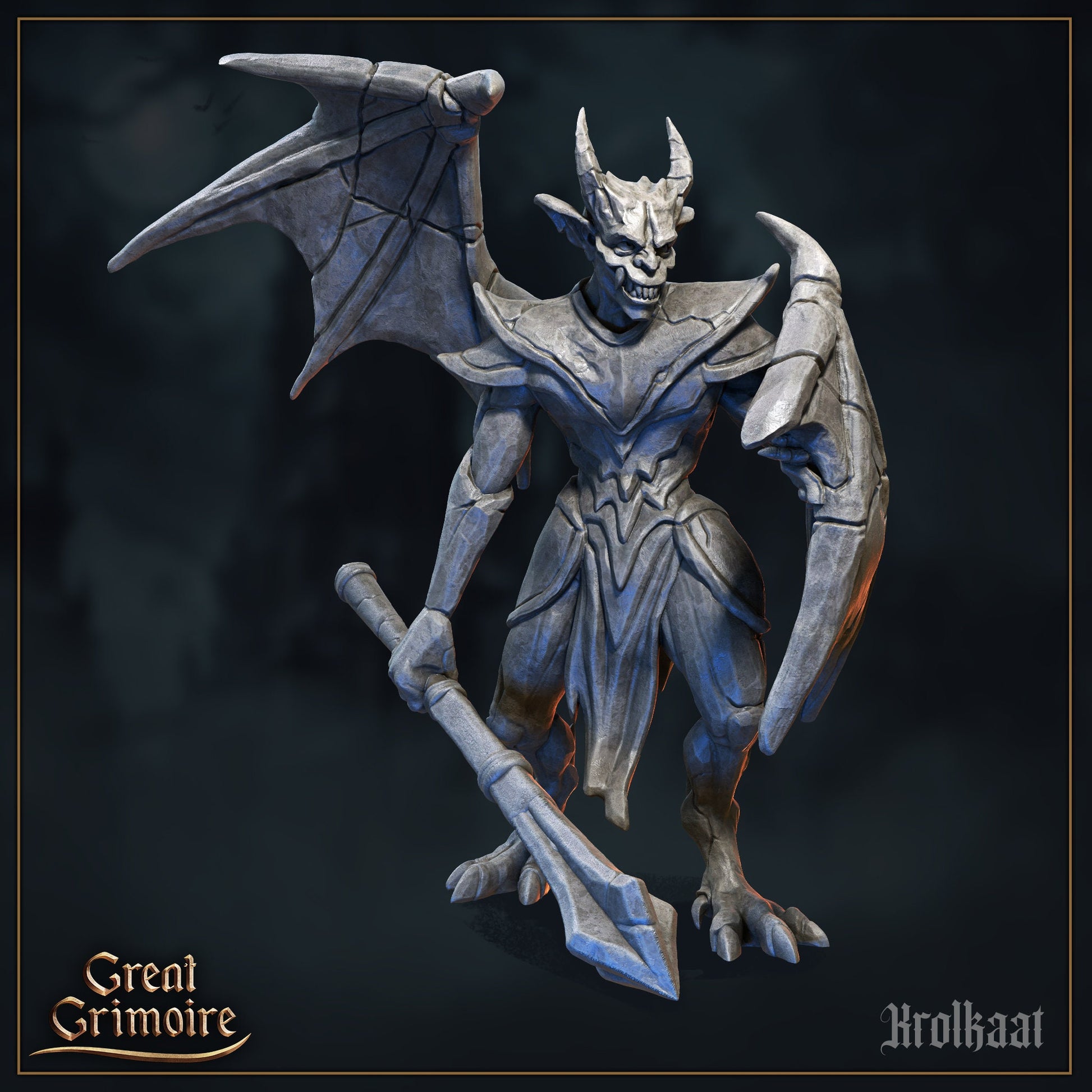 Gargoyles | Cursed in Stone | D&D Tabletop Miniature | Great Grimoire
