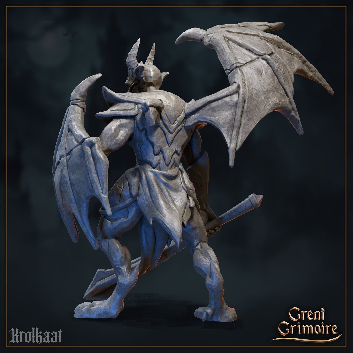 Gargoyles | Cursed in Stone | D&D Tabletop Miniature | Great Grimoire