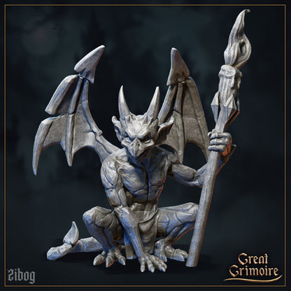 Gargoyles | Cursed in Stone | D&D Tabletop Miniature | Great Grimoire