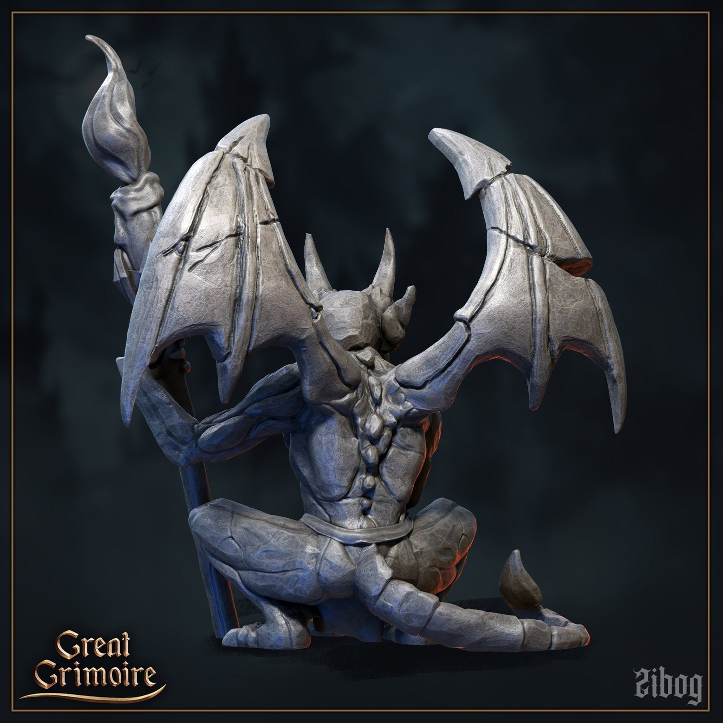 Gargoyles | Cursed in Stone | D&D Tabletop Miniature | Great Grimoire
