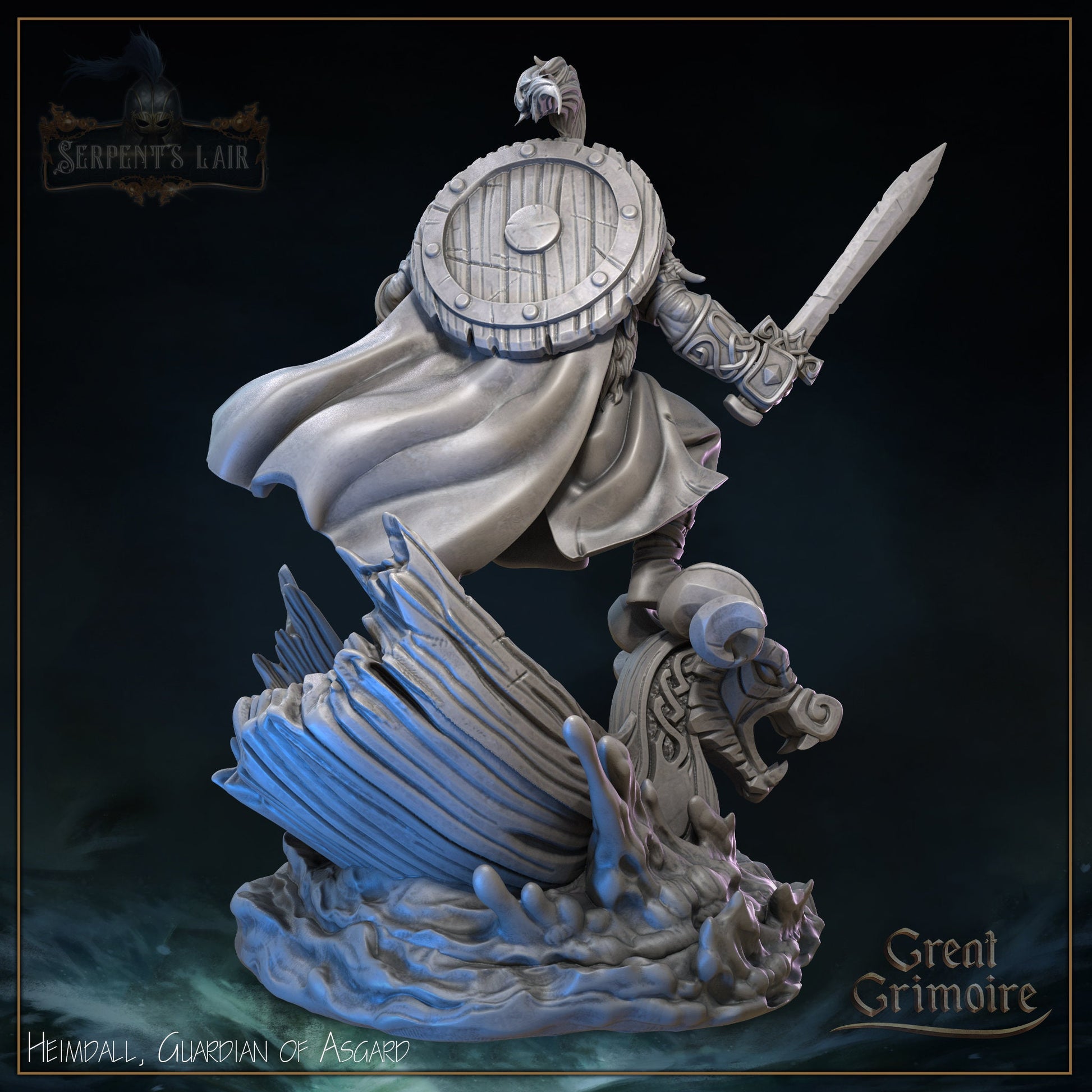 Heimdallr, Guardian of Asgard | Serpents Lair | Tabletop Gaming Miniature | Great Grimoire