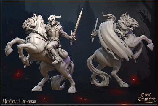 Horseman | TTRPG Miniature | Great Grimoire | Unpainted, Unplated Resin 8k