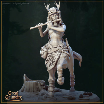 Orelaia, Centaur, Druid, Dryad, Bard, Flute | Beyond the Evergreen Forest | Tabletop Gaming Miniature | Great Grimoire