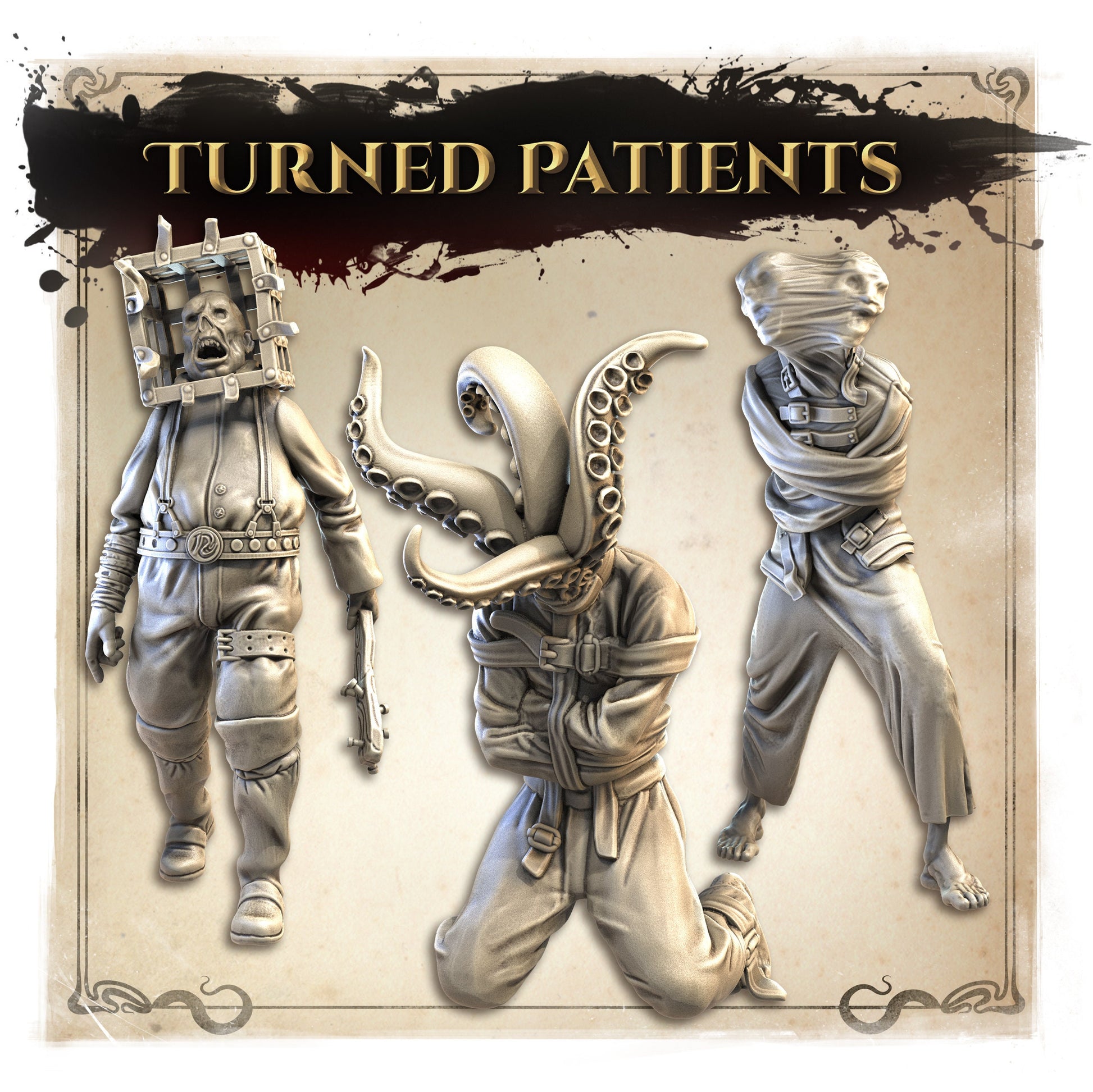Patients, Normal and Nightmare | Wicked Hills Asylum | D&D TTRPG Miniature | Great Grimoire