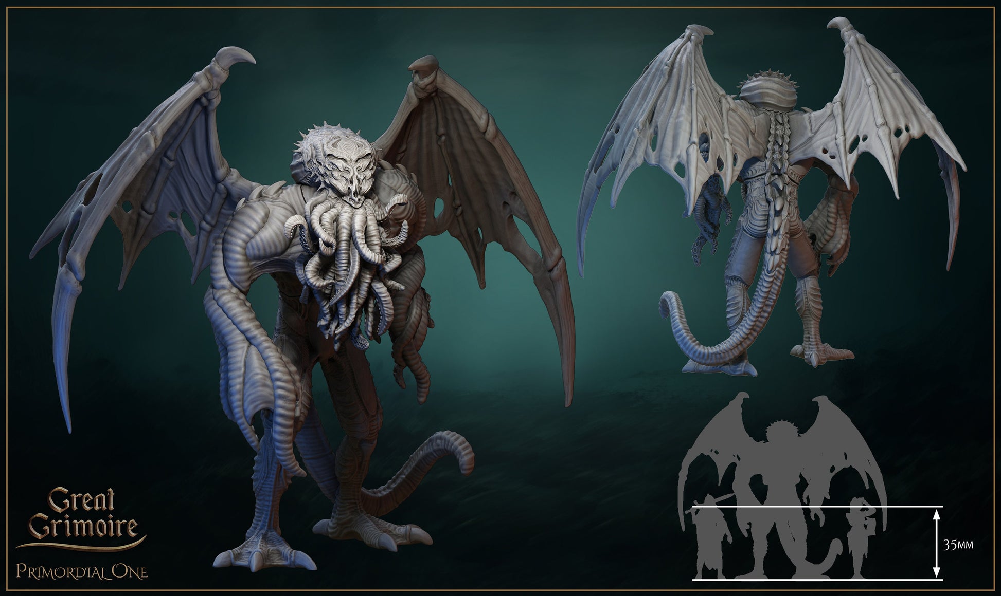 Primordial One Eldritch Cthulhu Monster | Gathering Storm | D&D Tabletop Miniature | Great Grimoire