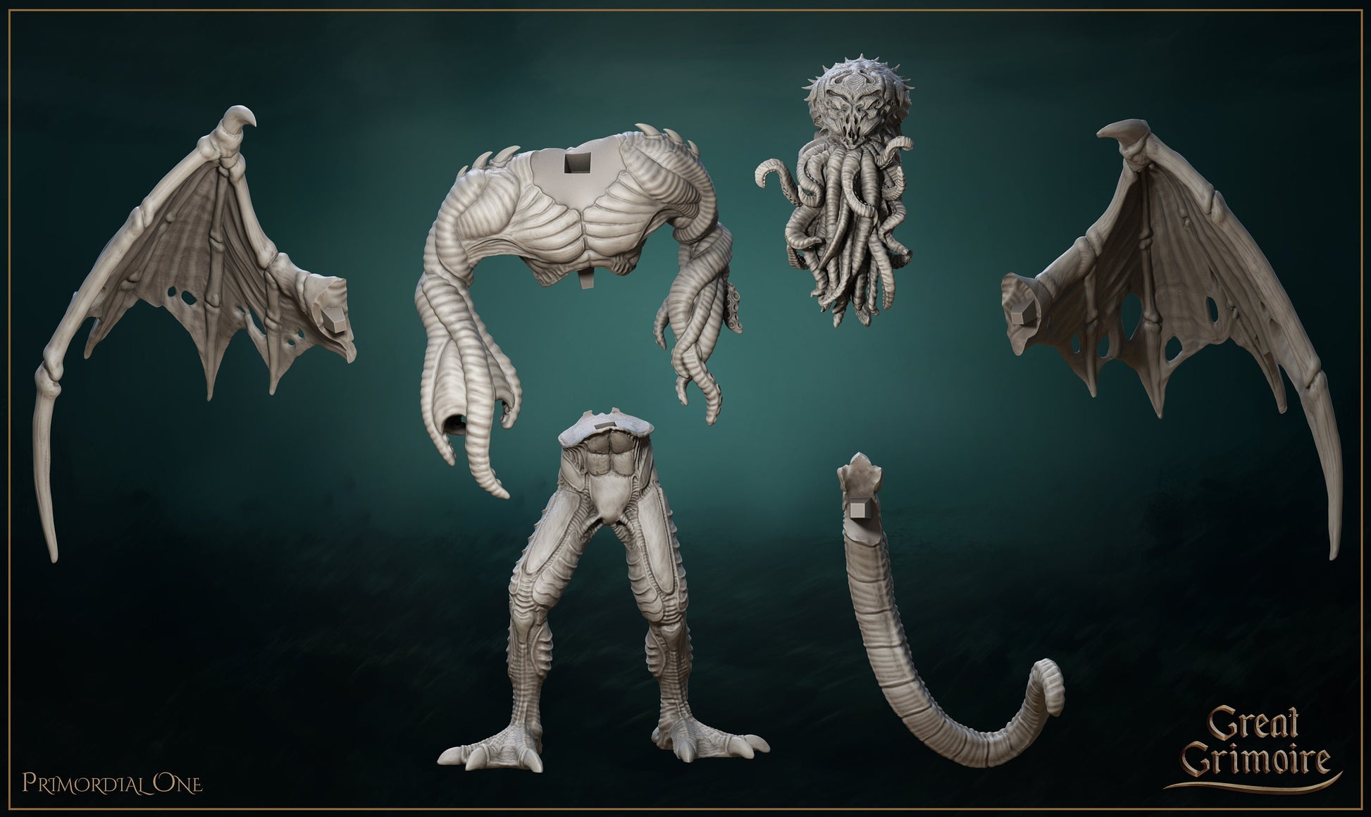 Primordial One Eldritch Cthulhu Monster | Gathering Storm | D&D Tabletop Miniature | Great Grimoire