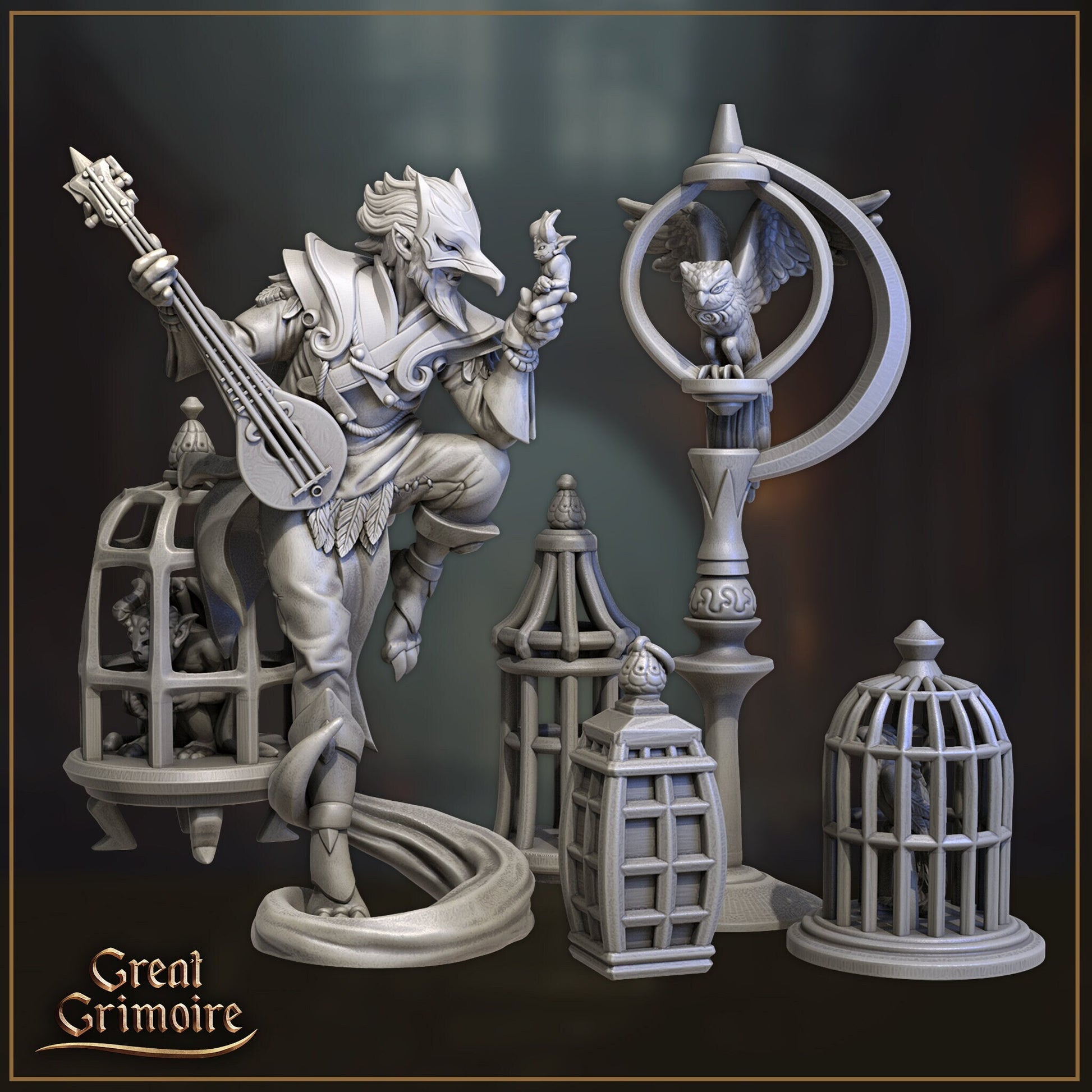 Sirenic Bird Man | Merchants of the Mystic Market | Tabletop Gaming Miniature | Great Grimoire