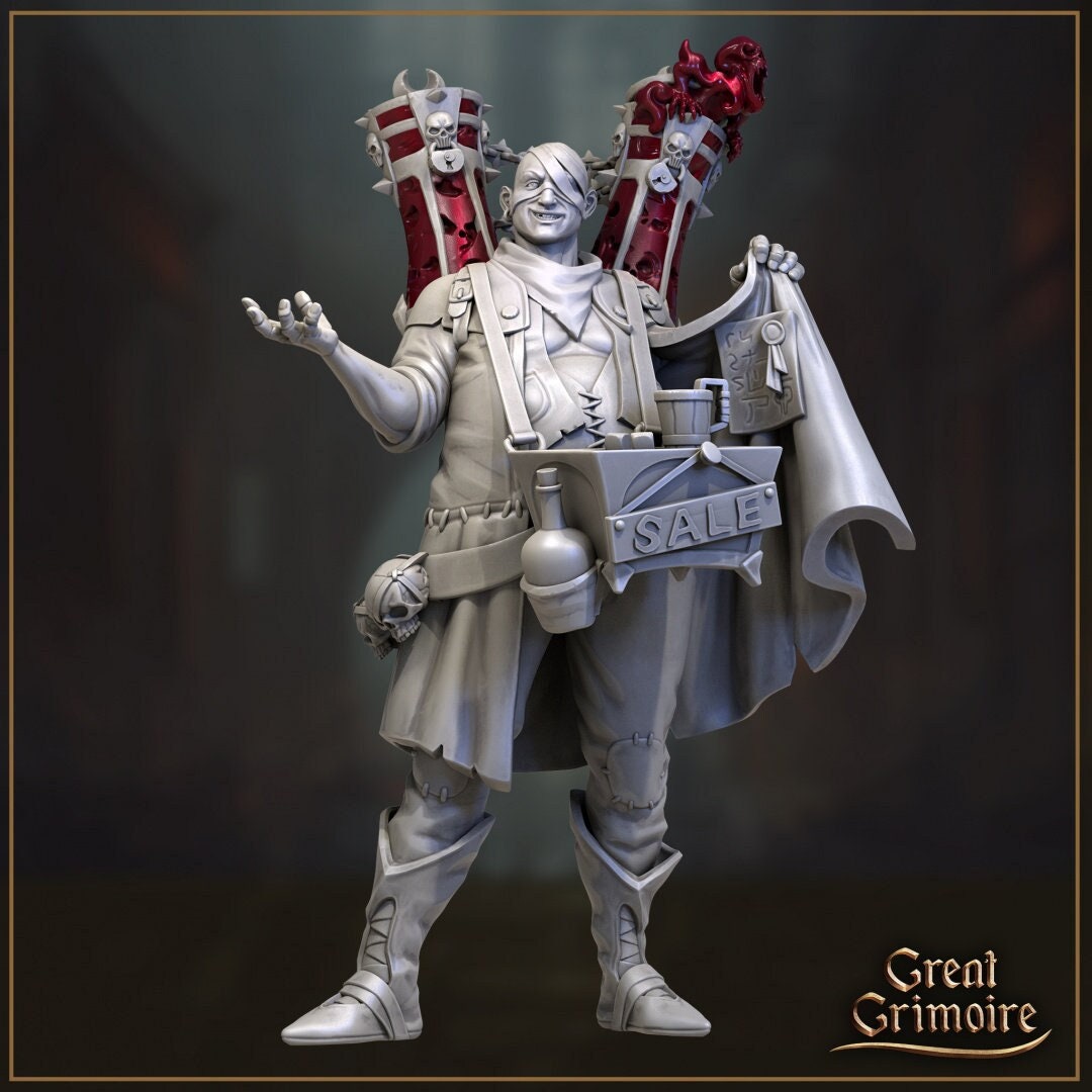 Soul Gambler | Merchants of the Mystic Market | Tabletop Gaming Miniature | Great Grimoire