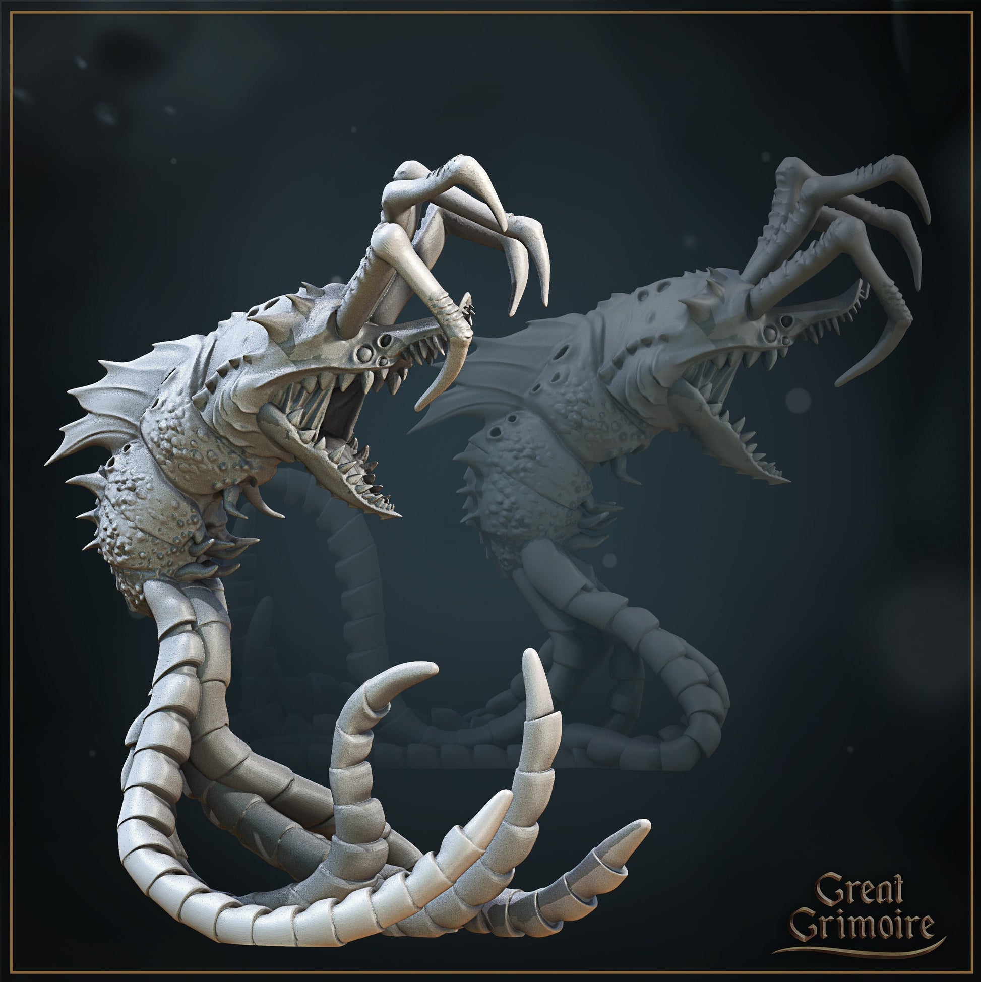 Spawn of the Abyss, Two Minis | Tides of the Abyss | D&D TTRPG Miniature | Great Grimoire