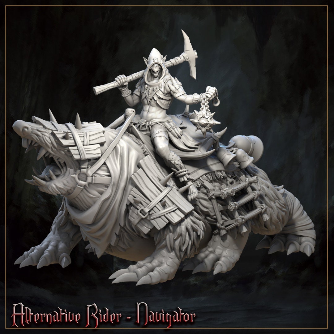Star-Nosed Mole Riders | Horrors of the Underground | D&D Tabletop Miniature | Great Grimoire