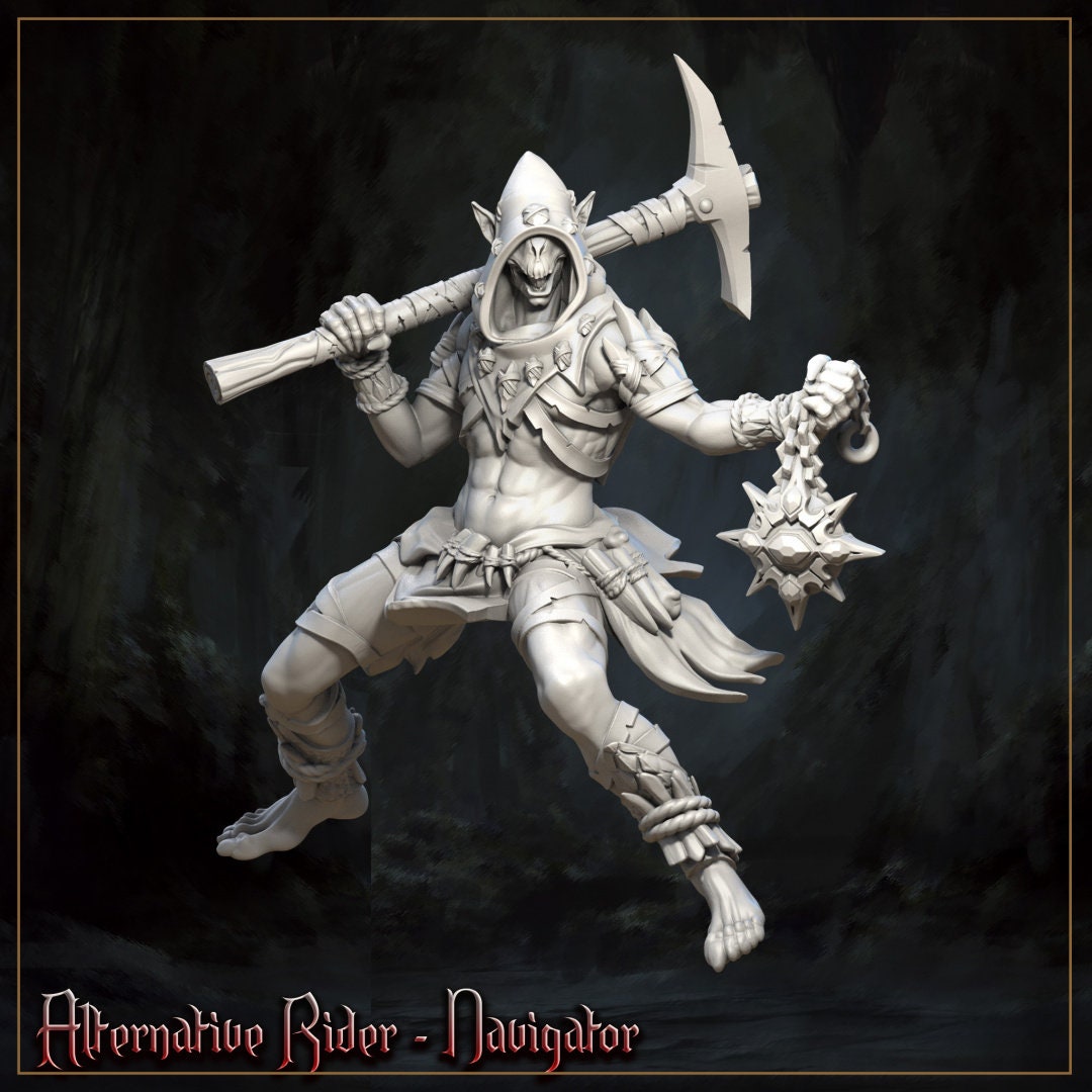 Star-Nosed Mole Riders | Horrors of the Underground | D&D Tabletop Miniature | Great Grimoire