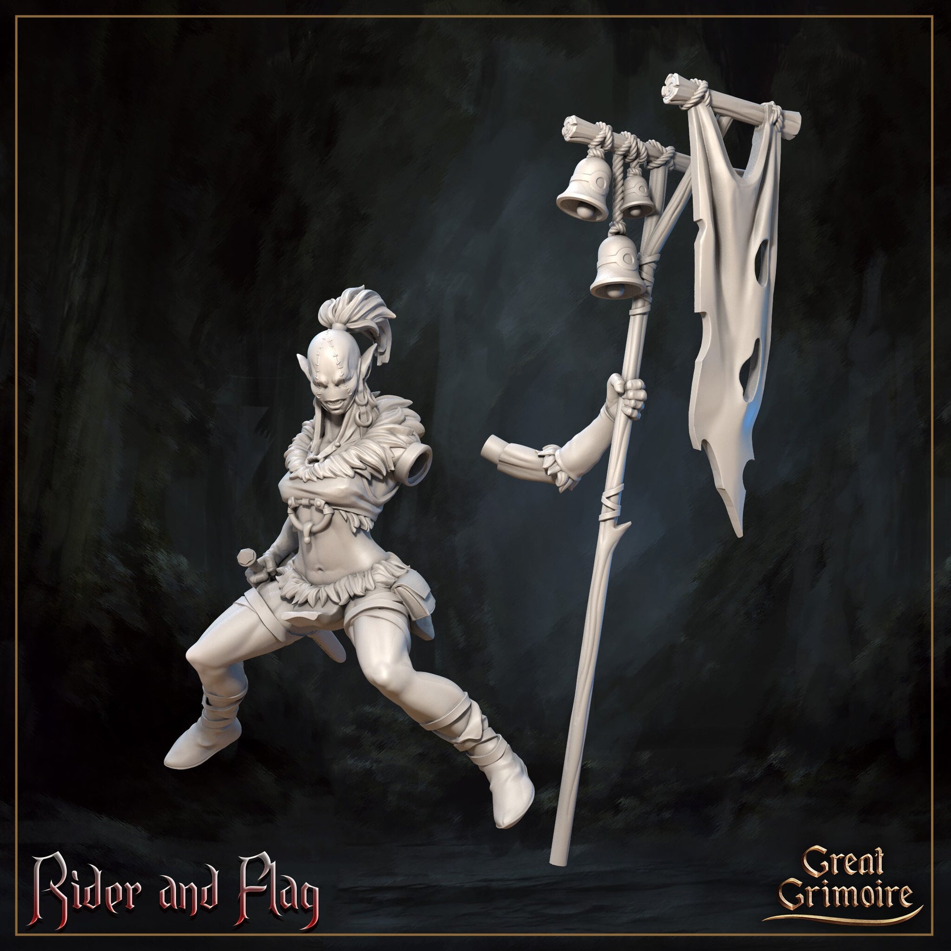 Star-Nosed Mole Riders | Horrors of the Underground | D&D Tabletop Miniature | Great Grimoire