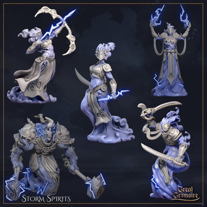Storm Spirits | Elemental Awakening | D&D Tabletop Miniature | Great Grimoire