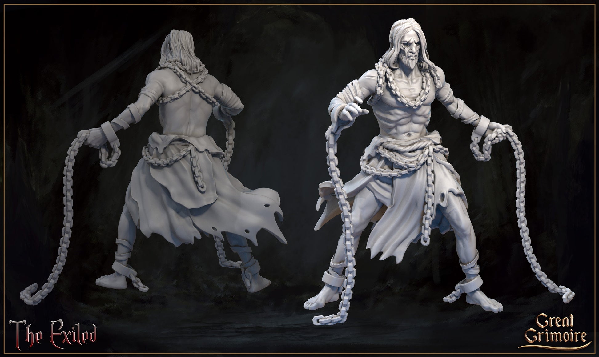 The Exiled and the Eyeless | Horrors of the Underground | D&D Tabletop Miniature | Great Grimoire