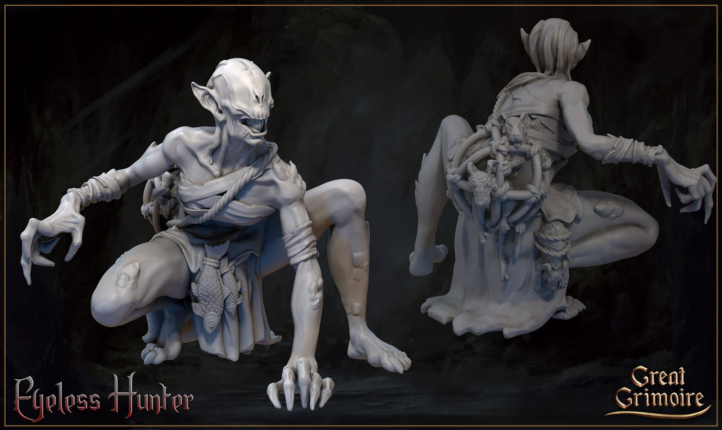 The Exiled and the Eyeless | Horrors of the Underground | D&D Tabletop Miniature | Great Grimoire