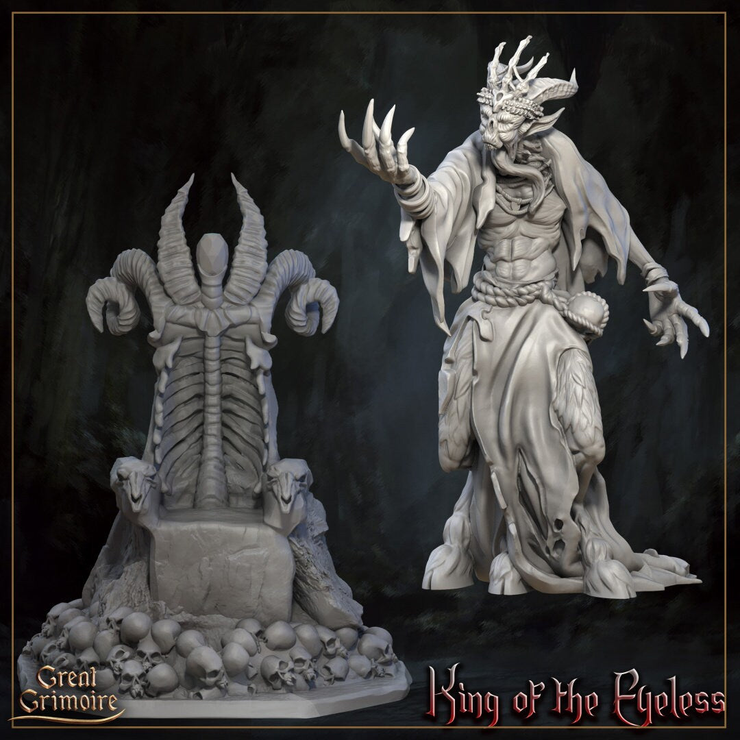 The Exiled and the Eyeless | Horrors of the Underground | D&D Tabletop Miniature | Great Grimoire