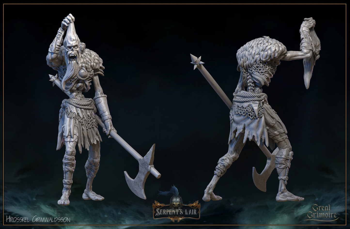 The Rabid Draugr | Serpents Lair | Tabletop Gaming Miniature | Great Grimoire