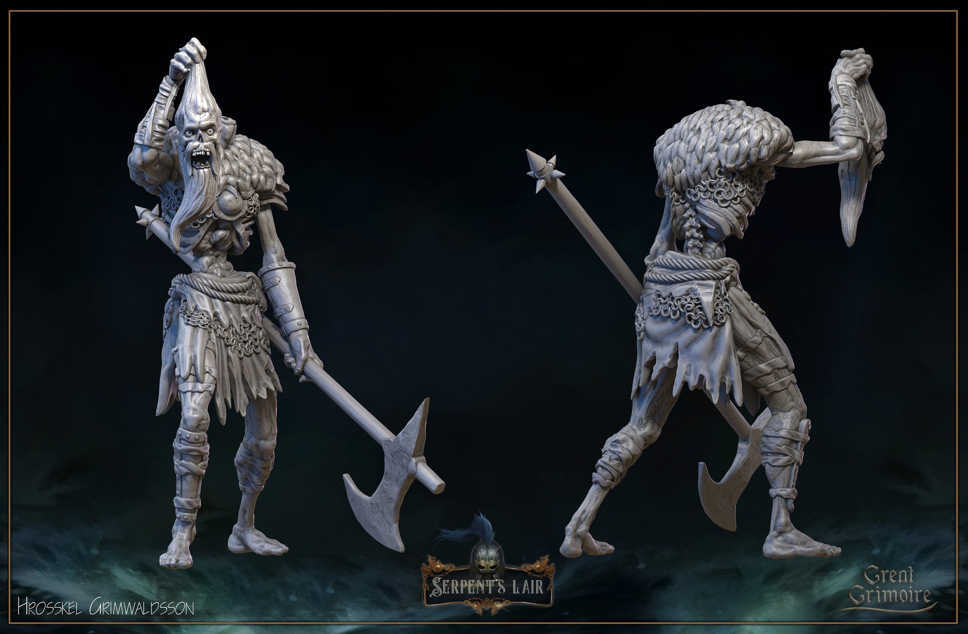 The Rabid Draugr | Serpents Lair | Tabletop Gaming Miniature | Great Grimoire