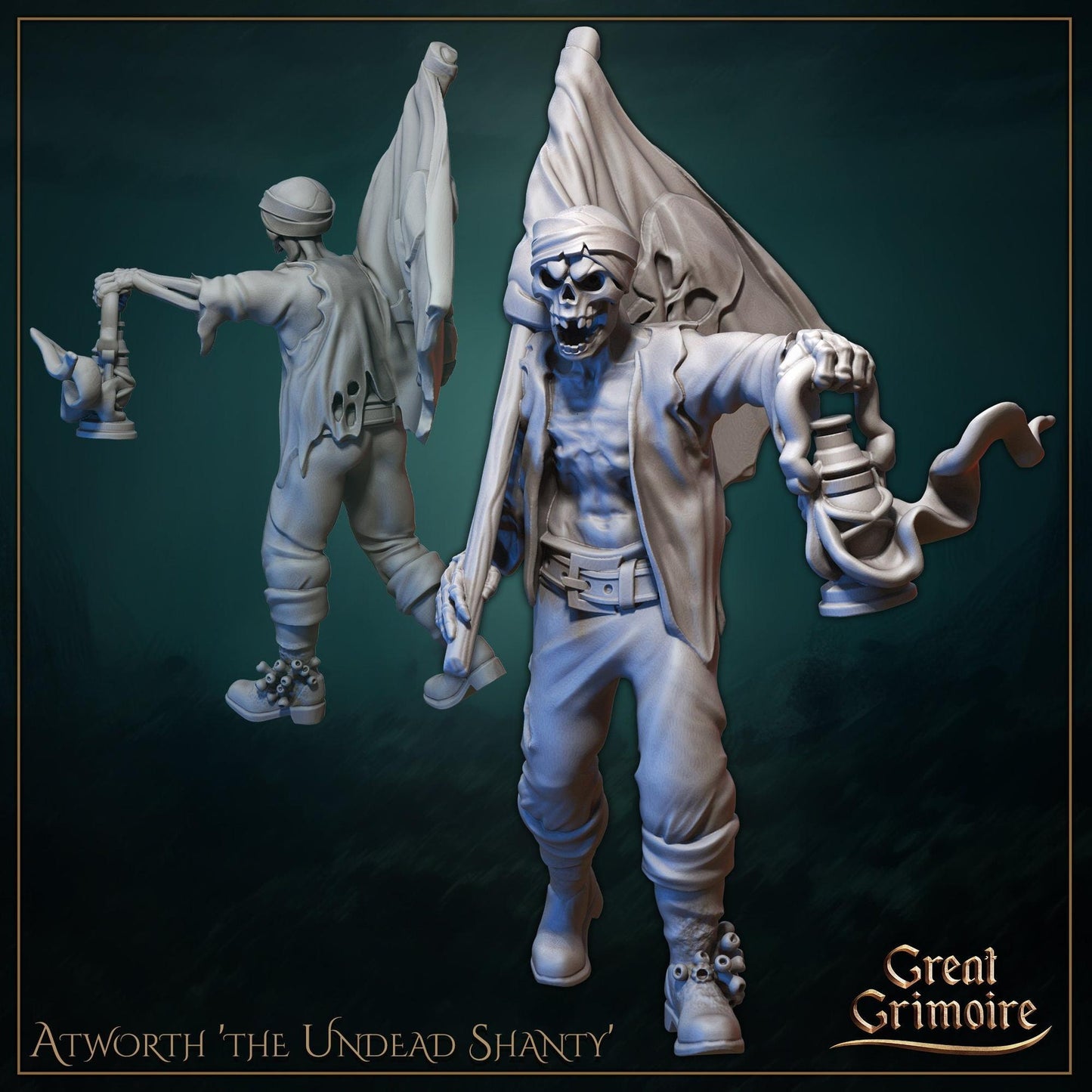 Undead Horde, Drowned Pirates | Gathering Storm | D&D Tabletop Miniature | Great Grimoire