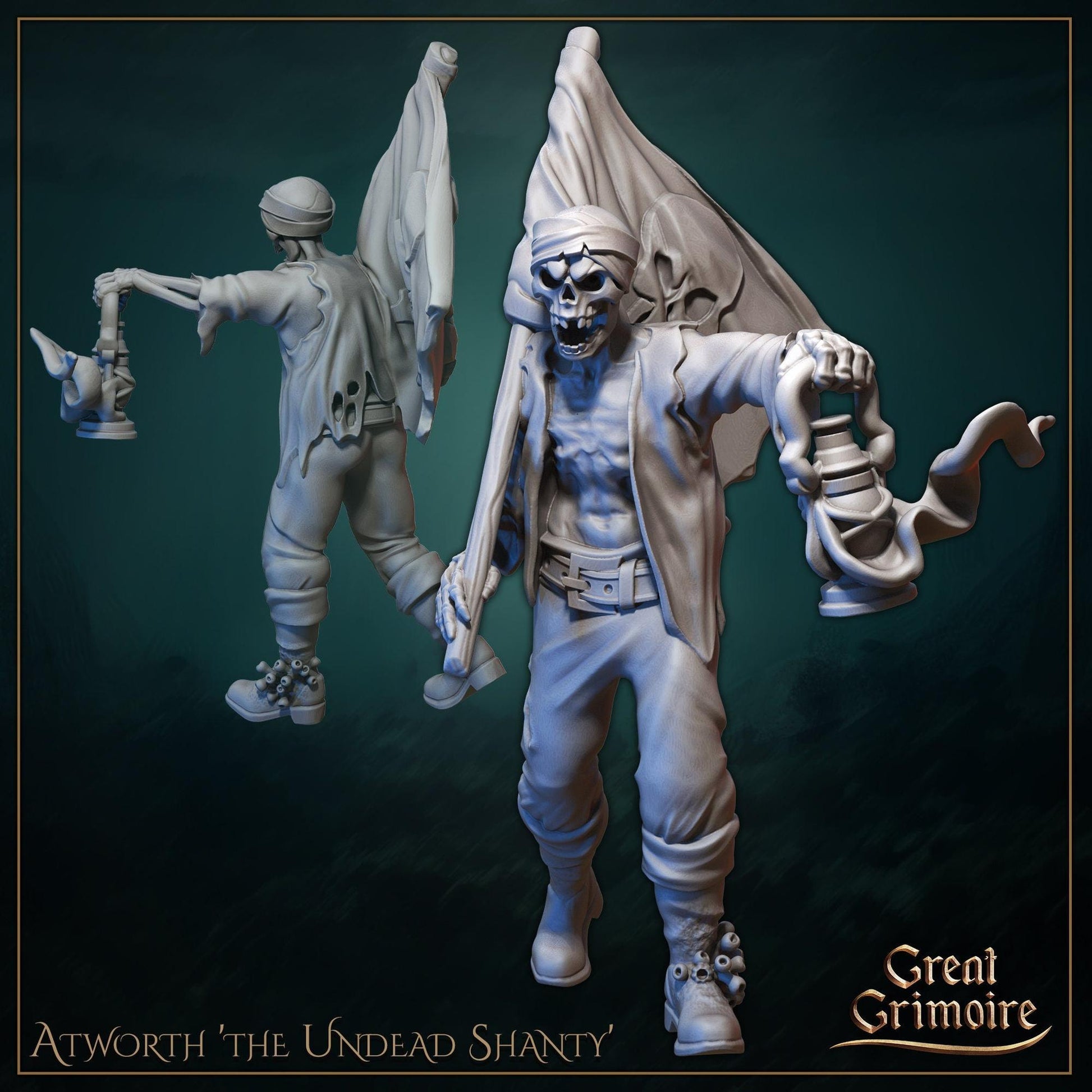 Undead Horde, Drowned Pirates | Gathering Storm | D&D Tabletop Miniature | Great Grimoire