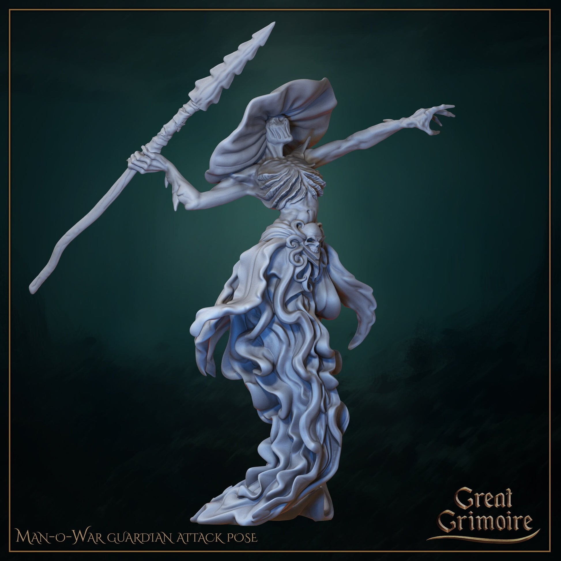 Underwater Sentinels, Jellyfish Warriors | Gathering Storm | D&D Tabletop Miniature | Great Grimoire