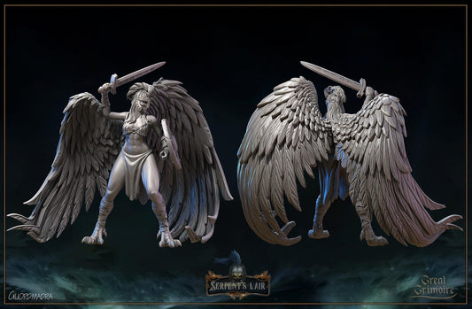 Valkyries, Choosers of the Slain | Serpents Lair | Tabletop Gaming Miniature | Great Grimoire