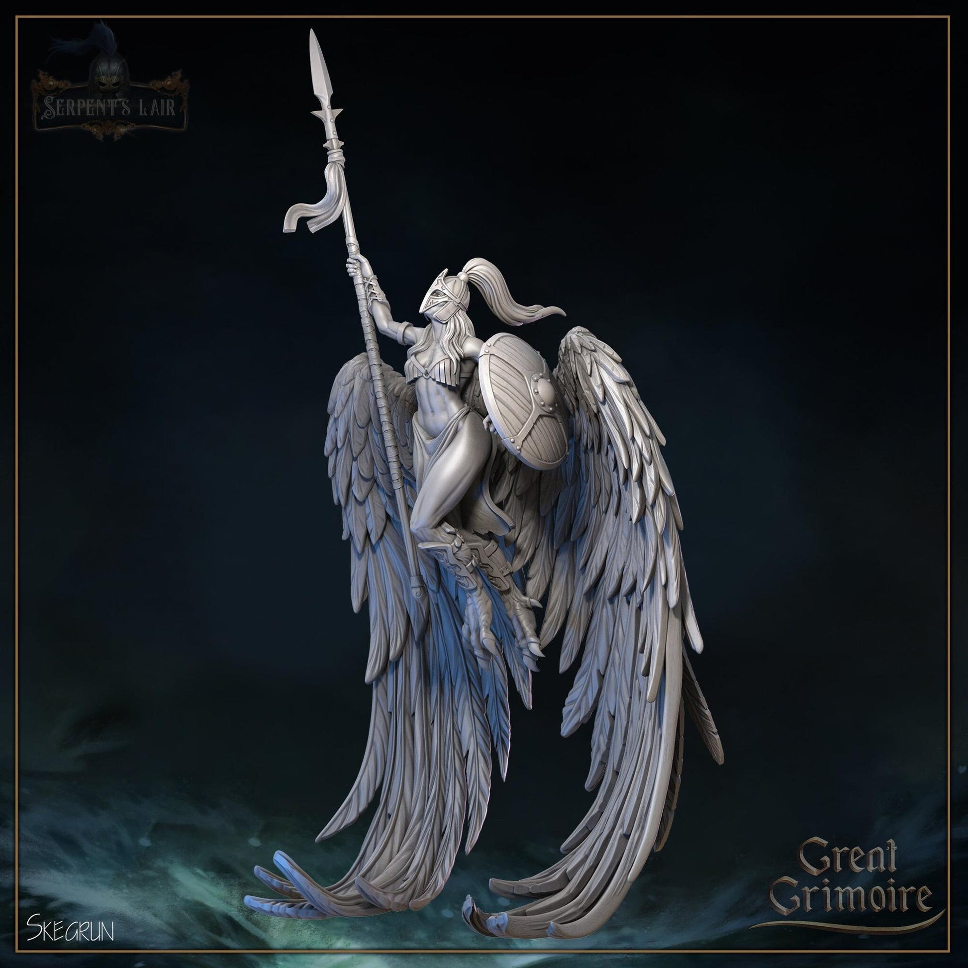 Valkyries, Choosers of the Slain | Serpents Lair | Tabletop Gaming Miniature | Great Grimoire