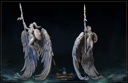 Valkyries, Choosers of the Slain | Serpents Lair | Tabletop Gaming Miniature | Great Grimoire