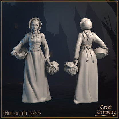 Villagers | TTRPG Miniature | Great Grimoire | Unpainted, Unplated Resin 8k