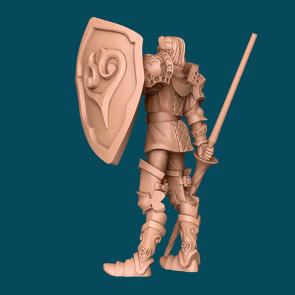 Jack a Knight of Hearts | D&D TTRPG Miniature | Awkward Penguin Minis