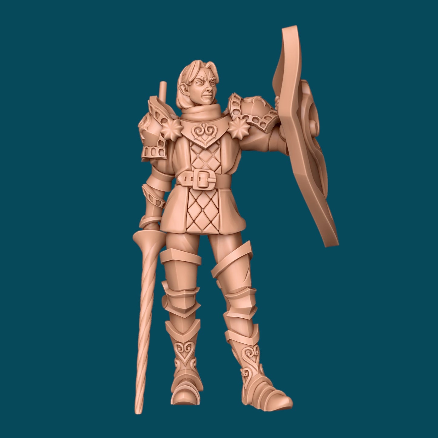 Jack a Knight of Hearts | D&D TTRPG Miniature | Awkward Penguin Minis