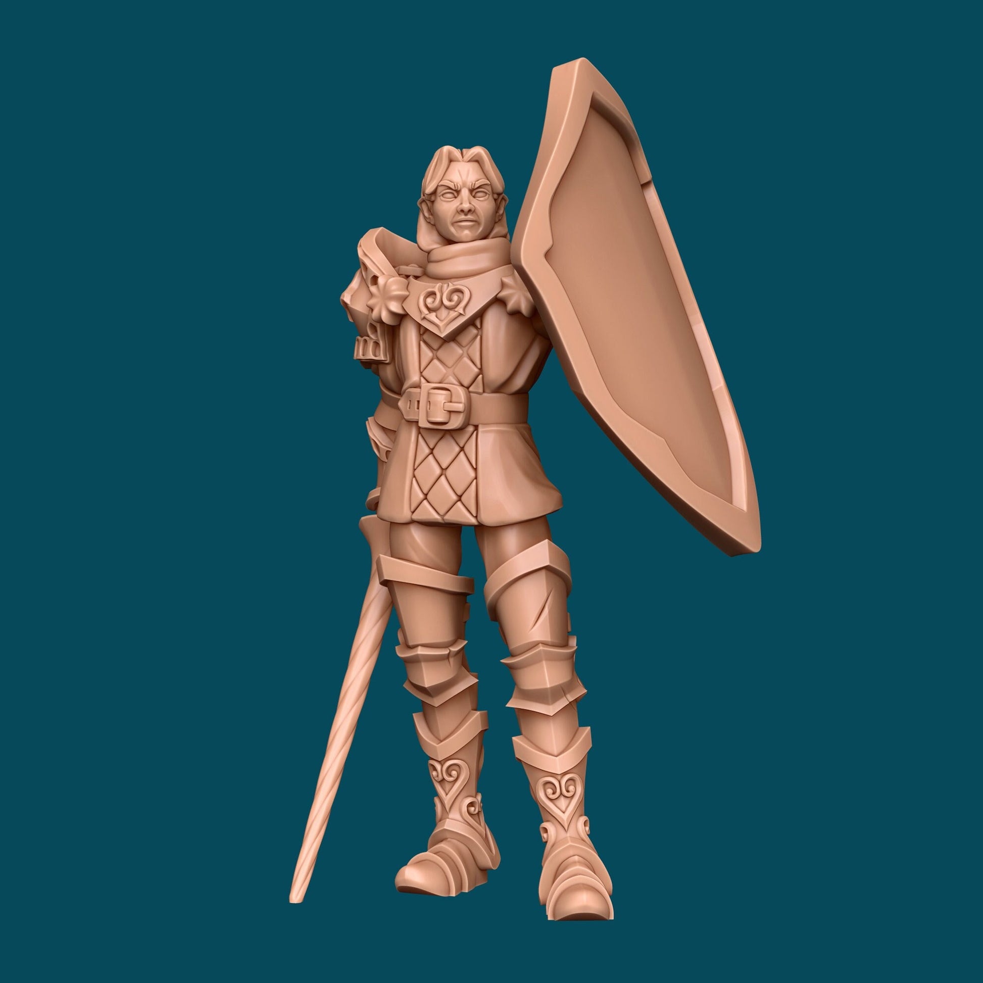 Jack a Knight of Hearts | D&D TTRPG Miniature | Awkward Penguin Minis