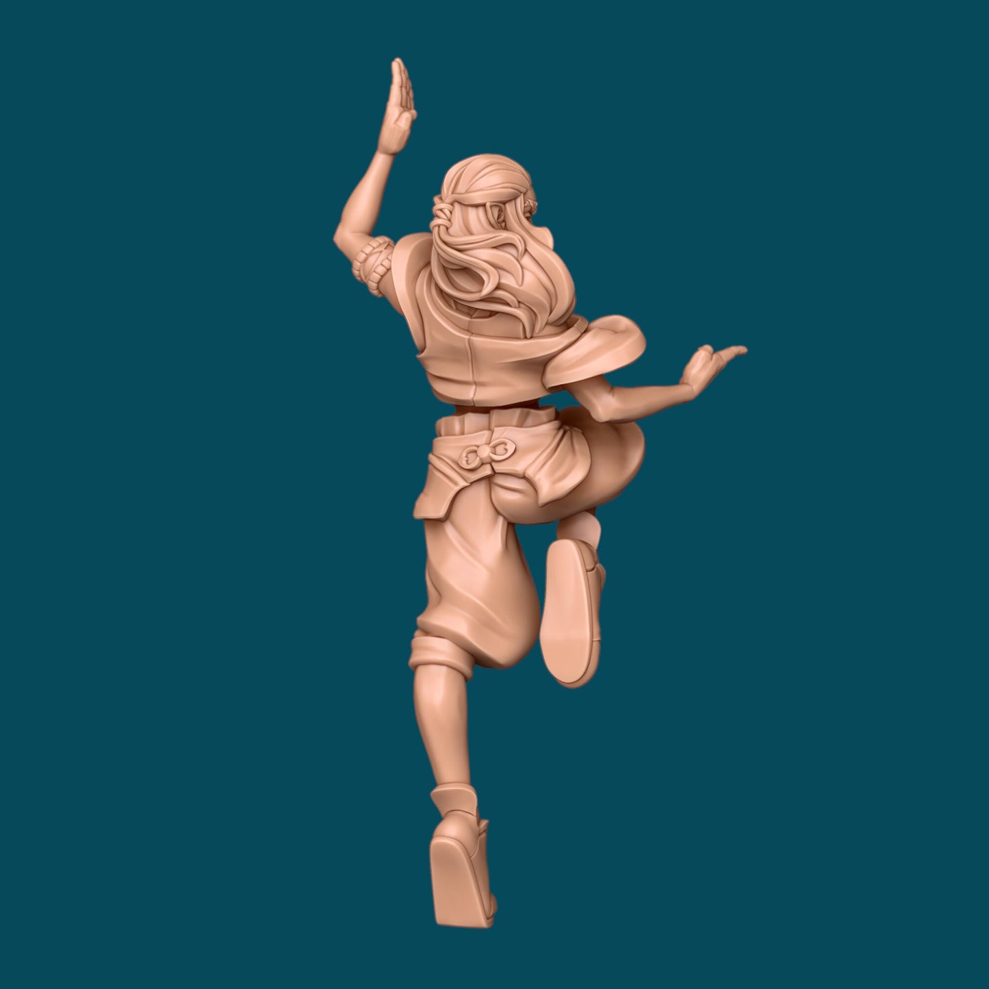 Wisp a Genasi Monk | D&D TTRPG Miniature | Awkward Penguin Minis