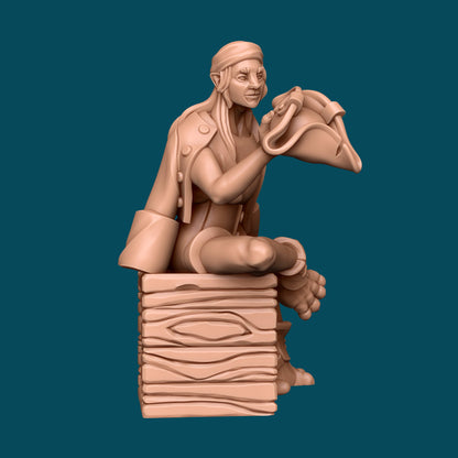 Que a Shifter Pirate | D&D TTRPG Miniature | Awkward Penguin Minis