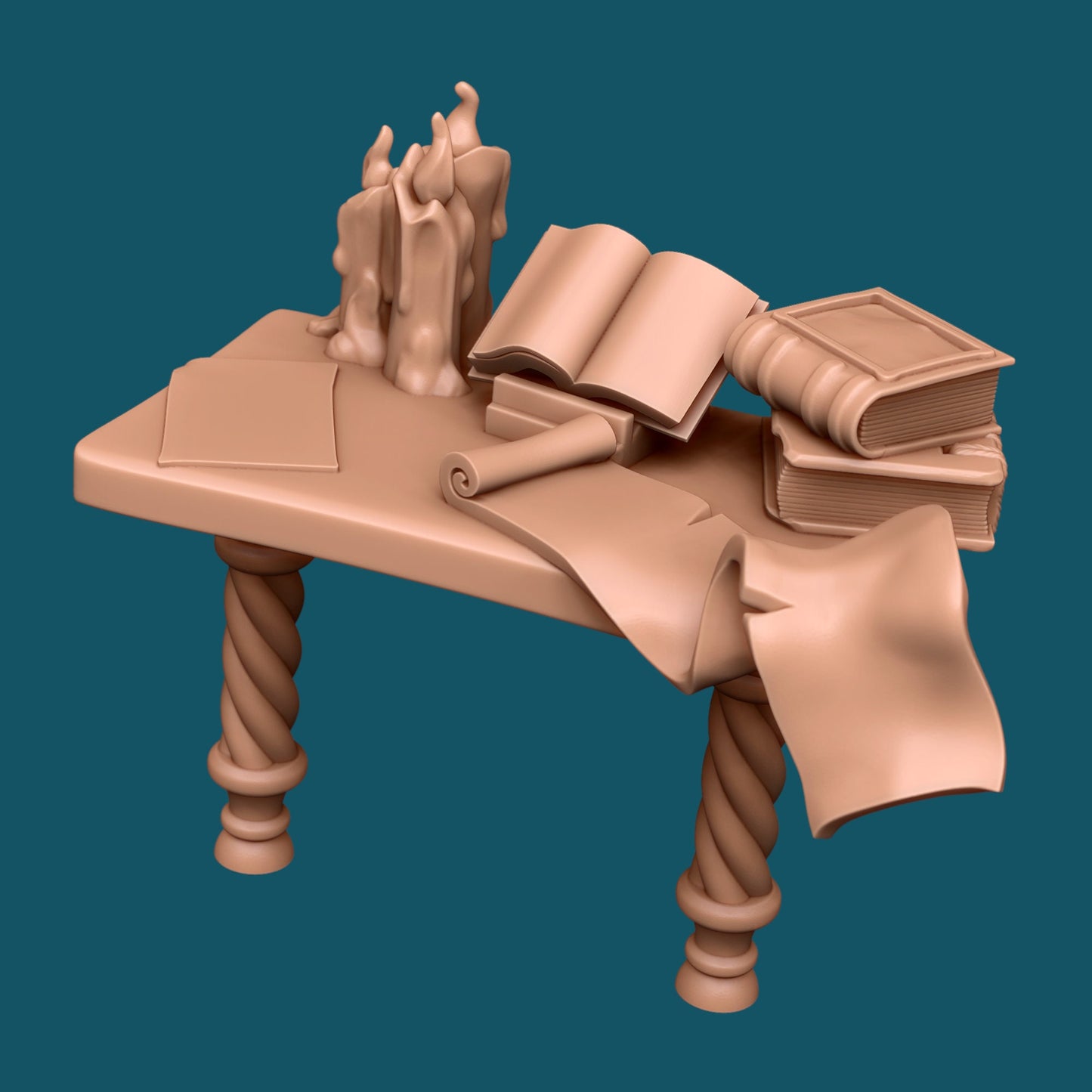 Vessa an Elven Scribe | D&D TTRPG Miniature | Awkward Penguin Minis