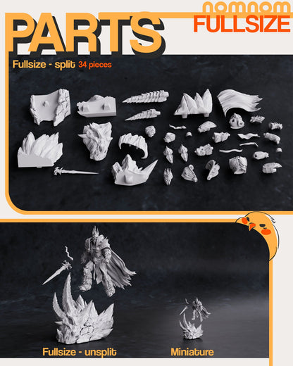 Frozen Death Knight | Resin Garage Kit Figure Video Game Fan Art | Nomnom Figures