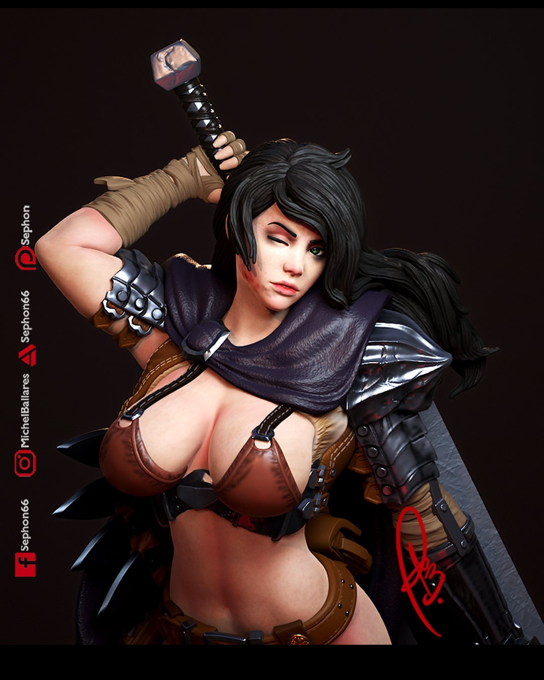 Black Swordswoman | Resin Garage Kit Anime Fan Art Statue | Creative Geek MB