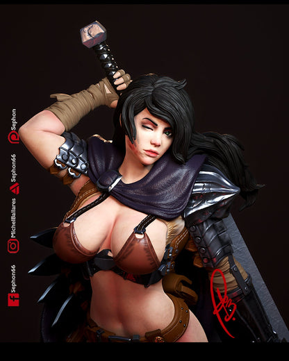 Black Swordswoman | Resin Garage Kit Anime Fan Art Statue | Creative Geek MB
