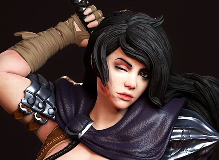 Black Swordswoman | Resin Garage Kit Anime Fan Art Statue | Creative Geek MB