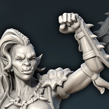 Fury, the Seaside Warrior | Tides of the Abyss | D&D TTRPG Miniature | Great Grimoire