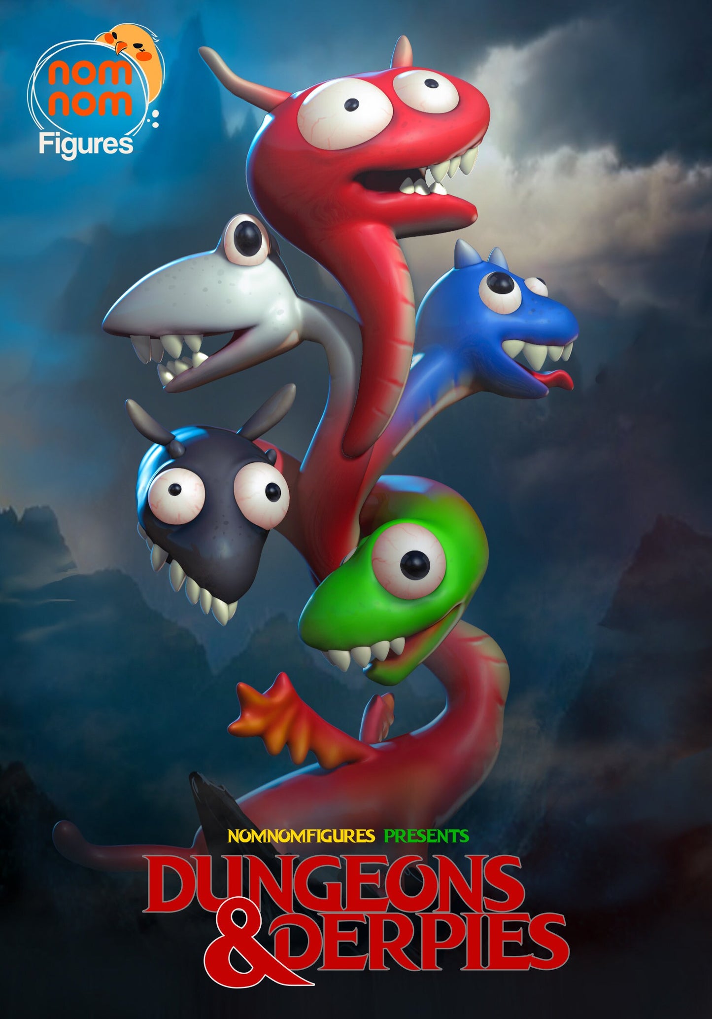 Goofy Dragon Queen | Resin Garage Kit Figure D&D Game Fan Art | Nomnom Figures