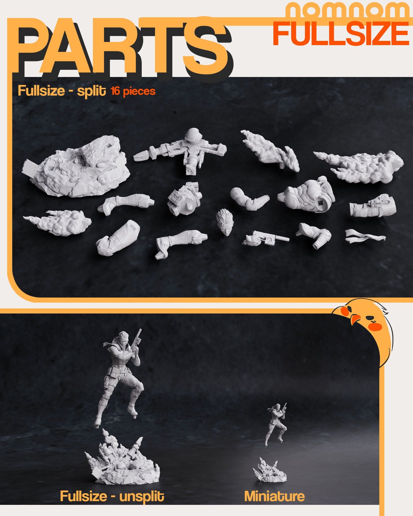 Sneaky Firm Reptile | Resin Garage Kit Figure Video Game Fan Art | Nomnom Figures