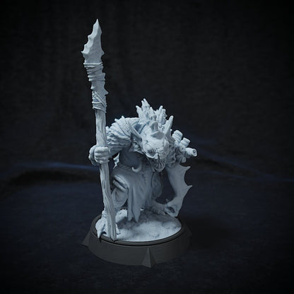 Deepfolk, Fish Monster | Tabletop or Display Scale | TTRPG Miniature | Cripta Studios