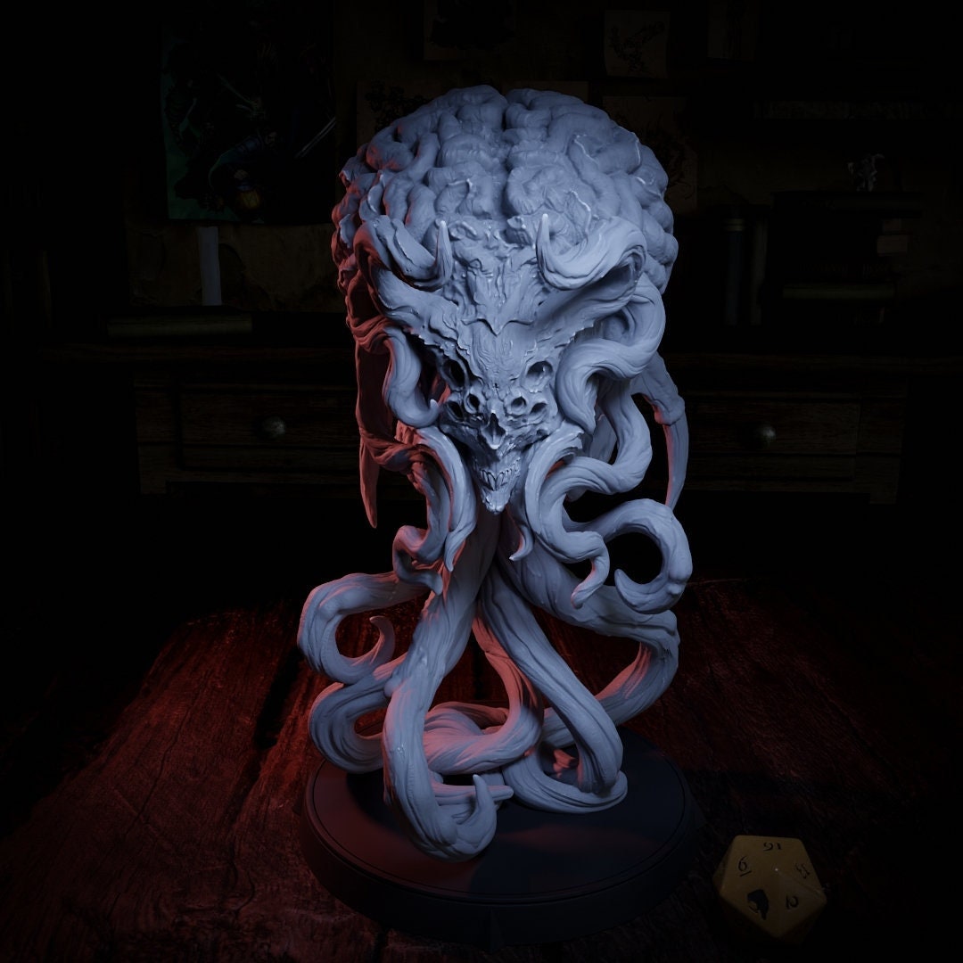Elder Brain, Lovecraftian Monster | TABLETOP SCALE | TTRPG Miniature | Cripta Studios